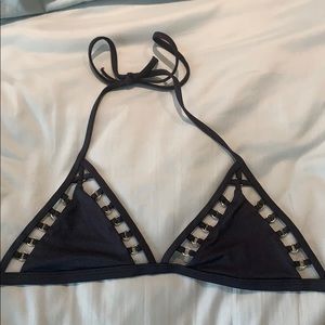 Black bikini top never worn
